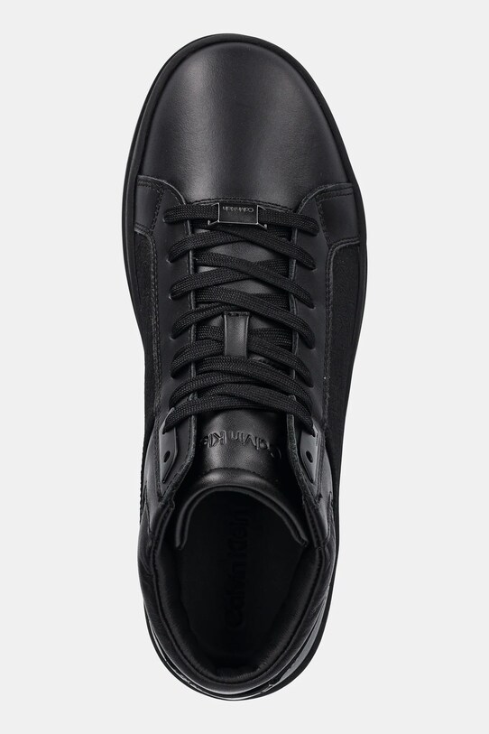 Sneakers boty Calvin Klein HIGH TOP LACE UP EYELET JAQ MONO černá HM0HM01816