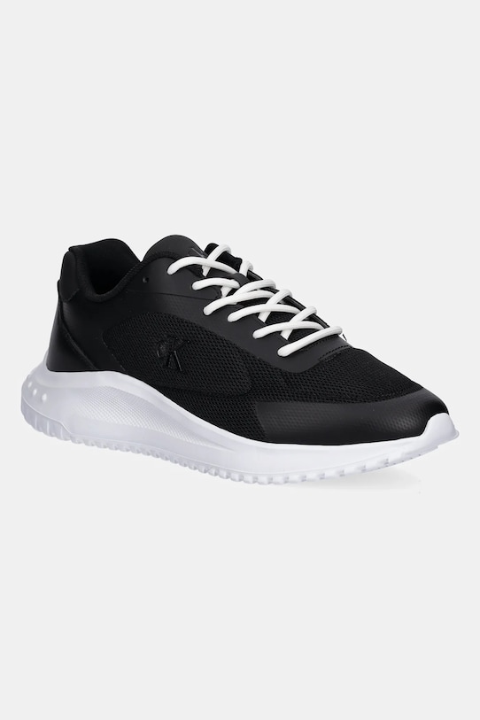 Кроссовки Calvin Klein Jeans EVA RUNNER LOW MESH MIX кожа чёрный YM0YM01185
