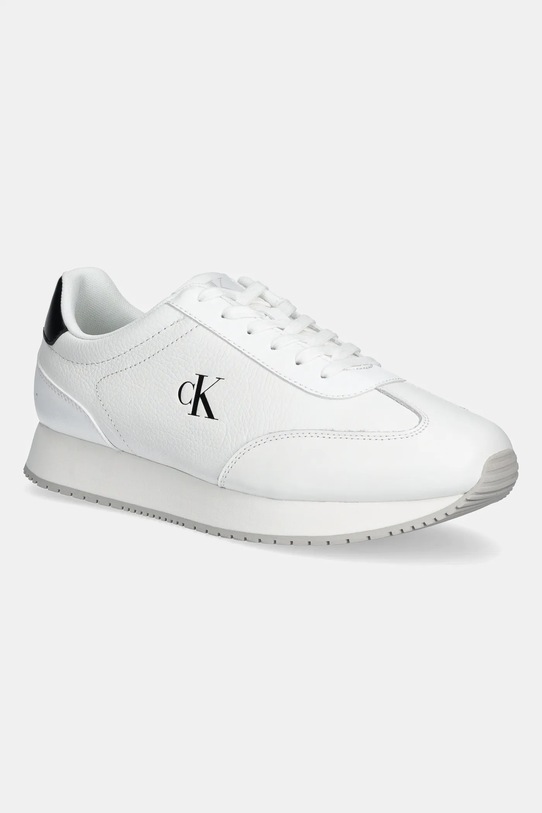 Кроссовки Calvin Klein Jeans RUNNER LACEUP TC имитация натуральной кожи белый YM0YM01187