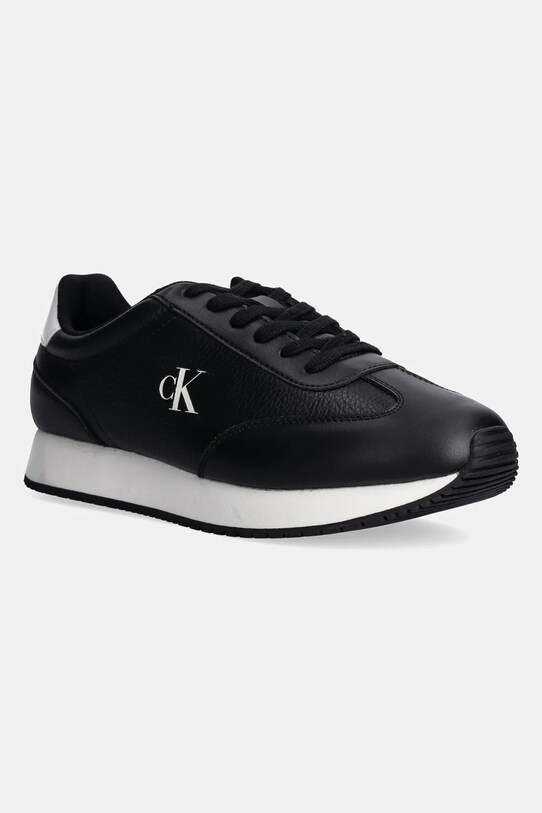 Calvin Klein Jeans sneakersy RUNNER LACEUP TC imitacja skóry licowej czarny YM0YM01187