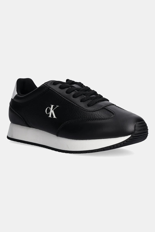 Calvin Klein Jeans sportcipő RUNNER LACEUP TC nappa bőr fekete YM0YM01187