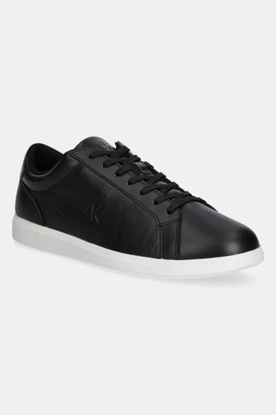 Кроссовки Calvin Klein Jeans LOW PROFILE CUPSOLE CM имитация натуральной кожи чёрный YM0YM01190