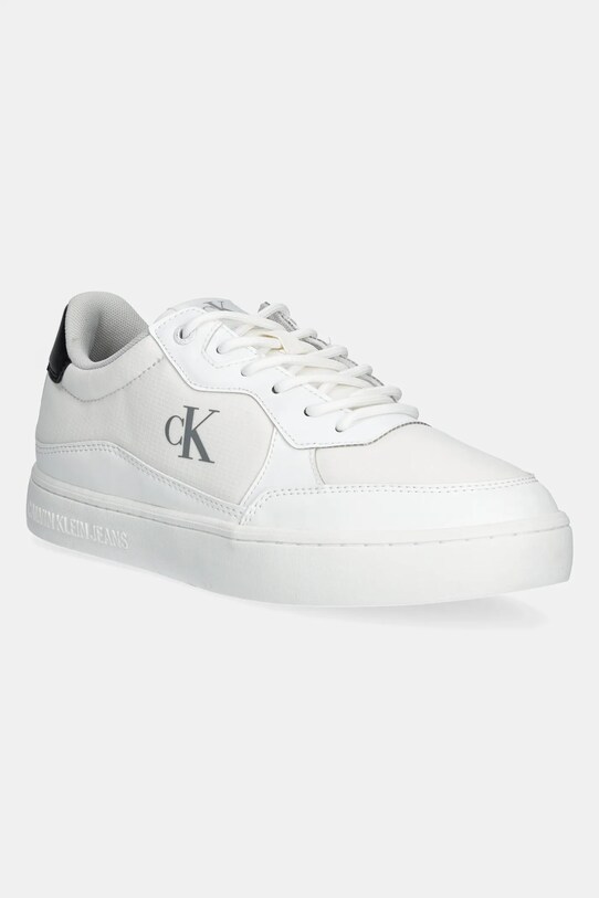 Маратонки Calvin Klein Jeans CLASSIC CUPSOLE TECH RIPSTOP изкуствена кожа бял YM0YM01202