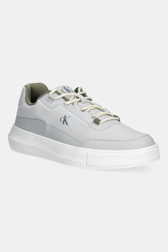 Sneakers boty Calvin Klein Jeans CHUNKY CUPSOLE TECH RIPSTOP textilní šedá YM0YM01204