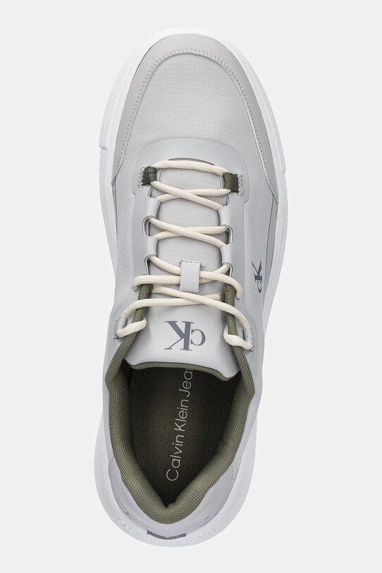 Sneakers boty Calvin Klein Jeans CHUNKY CUPSOLE TECH RIPSTOP šedá YM0YM01204