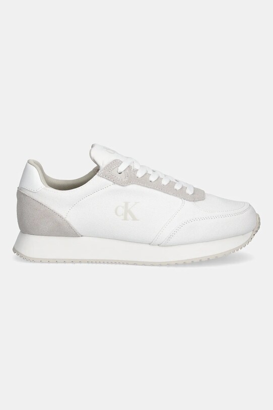 Calvin Klein Jeans sneakers RUNNER SOCK LACEUP MG CANVAS YM0YM01217 bianco SS25