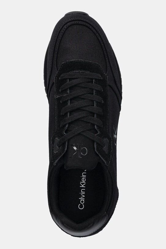 Tenisky Calvin Klein Jeans RUNNER SOCK LACEUP MG CANVAS čierna YM0YM01217
