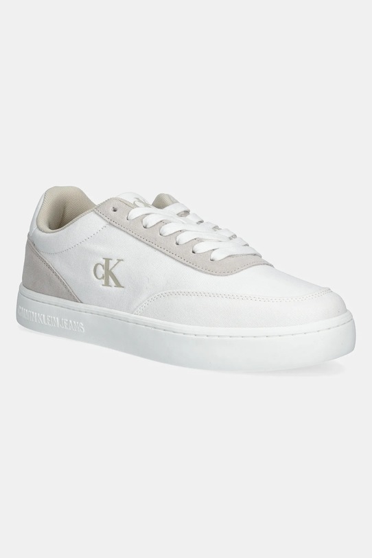 Calvin Klein Jeans sneakersy CLASSIC CUPSOLE MG CANVAS skóra zamszowa biały YM0YM01218