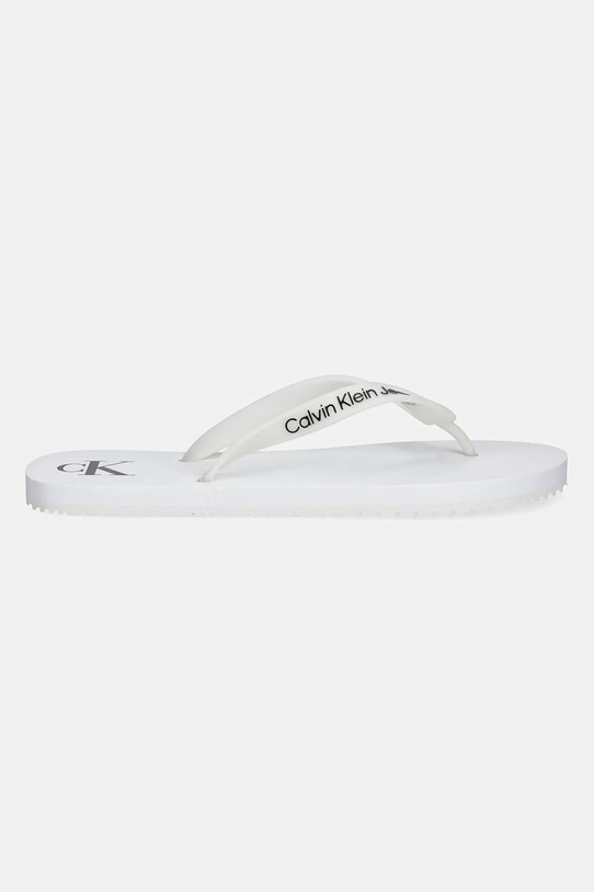 Calvin Klein Jeans șlapi BEACH SANDAL TRANSPARENT TPU YM0YM01267 alb SS25