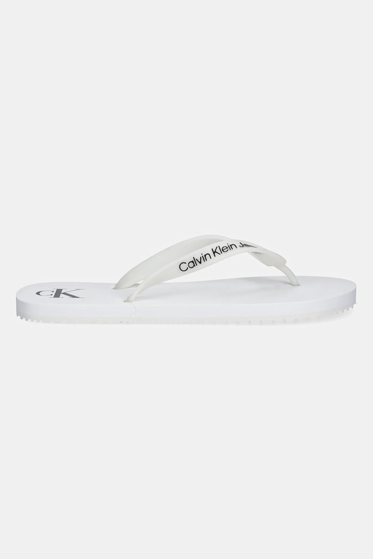 Calvin Klein Jeans șlapi BEACH SANDAL TRANSPARENT TPU YM0YM01267 alb SS25