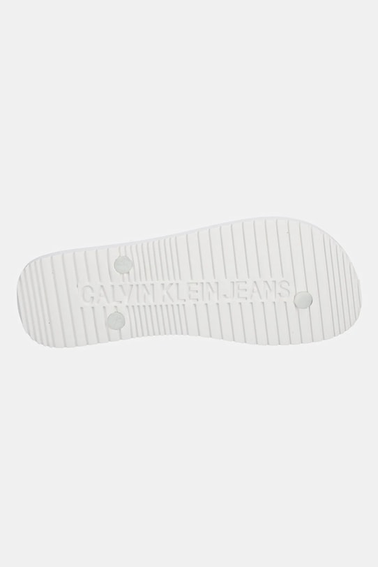 Calvin Klein Jeans șlapi BEACH SANDAL TRANSPARENT TPU YM0YM01267 alb