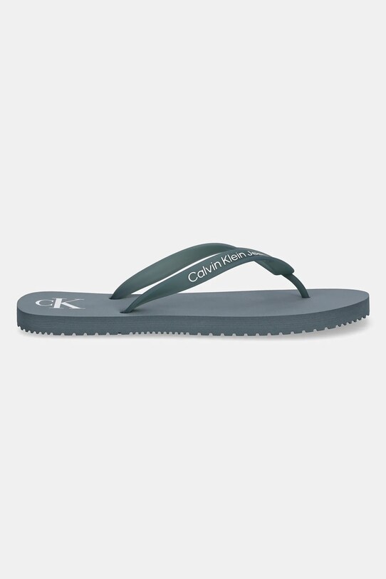 Calvin Klein Jeans șlapi BEACH SANDAL TRANSPARENT TPU YM0YM01267 turcoaz SS25