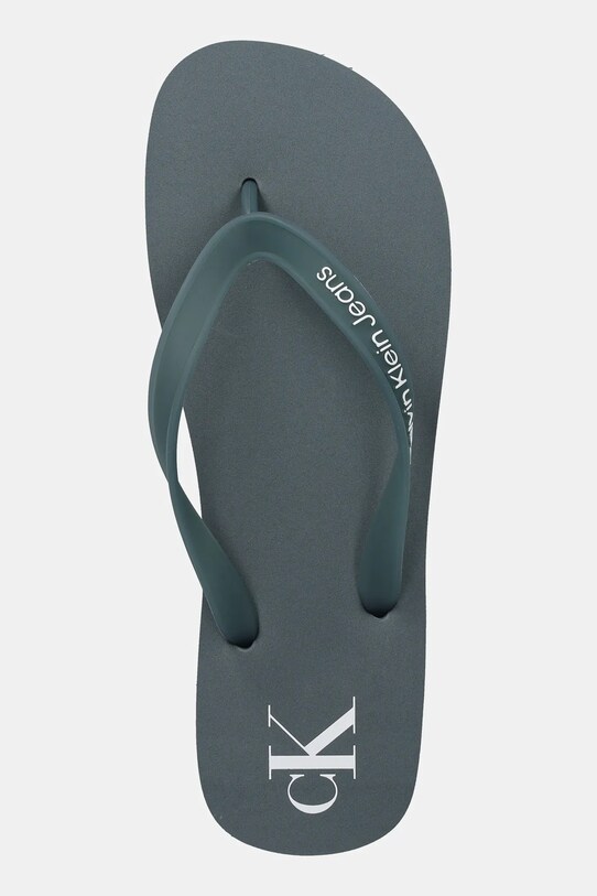 Calvin Klein Jeans șlapi BEACH SANDAL TRANSPARENT TPU turcoaz YM0YM01267