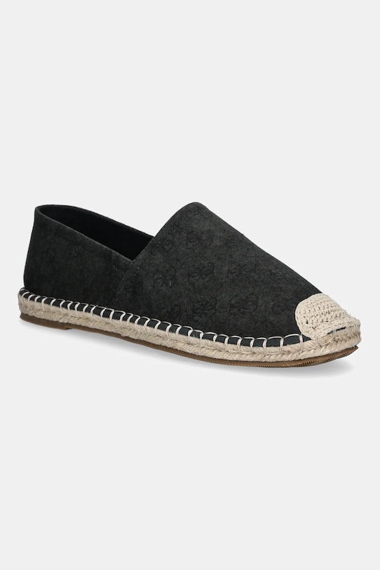 Semišové espadrilky Guess ELCHE textilní černá FMJELC.FAB14.BLACK