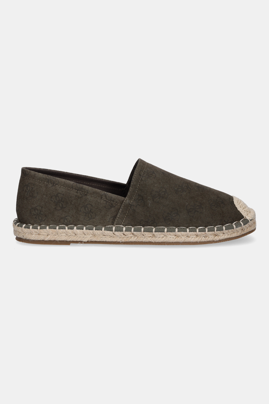 Semišové espadrilky Guess ELCHE FMJELC.FAB14.GREEN zelená SS25