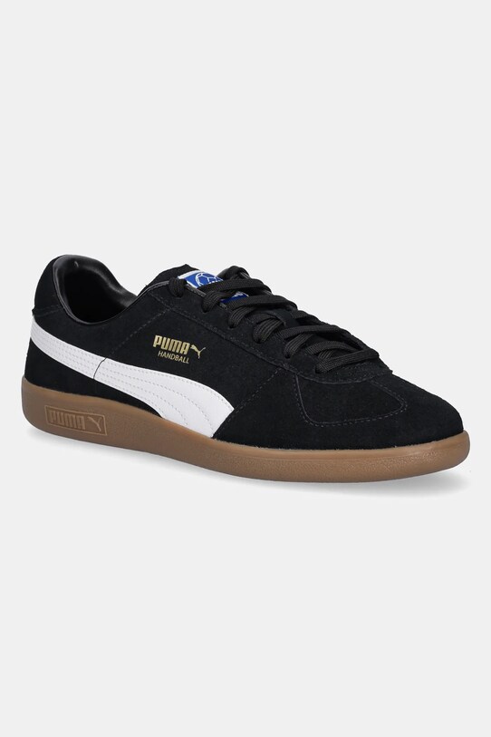 Semišové sneakers boty Puma Handball přírodní kůže černá 106695