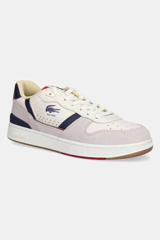 Kožené tenisky Lacoste T-CLIP přírodní kůže šedá 48SMA0103