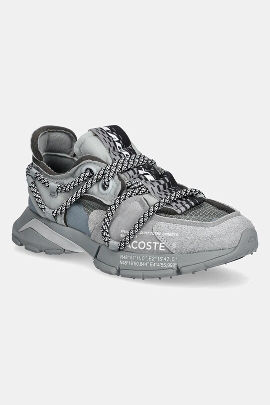 Cipele Lacoste L003 ACTIVE RUNWAY brušena koža siva 49SMA0012