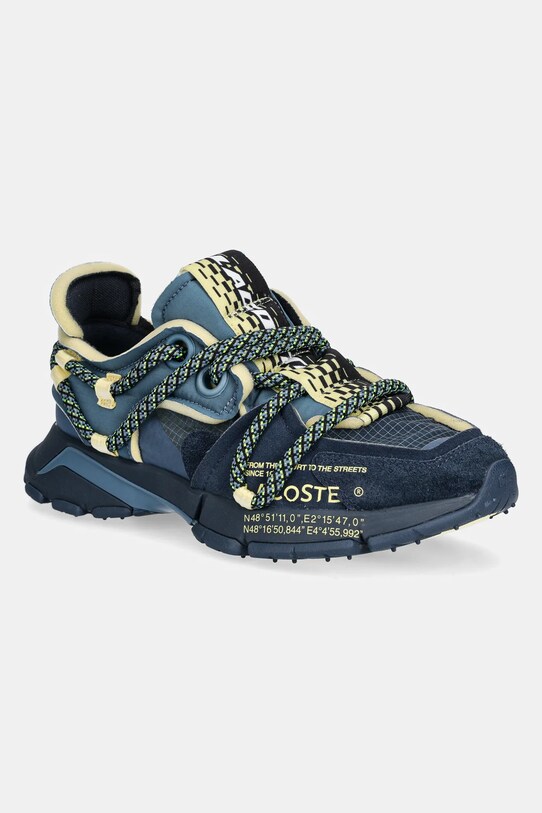 Παπούτσια Lacoste L003 ACTIVE RUNWAY δέρμα σαμουά σκούρο μπλε 49SMA0012