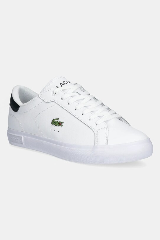 Lacoste sandały skórzane POWERCOURT tekstylny biały 49SMA0081