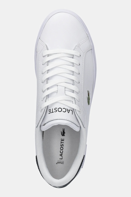 Lacoste sandale de piele POWERCOURT alb 49SMA0081