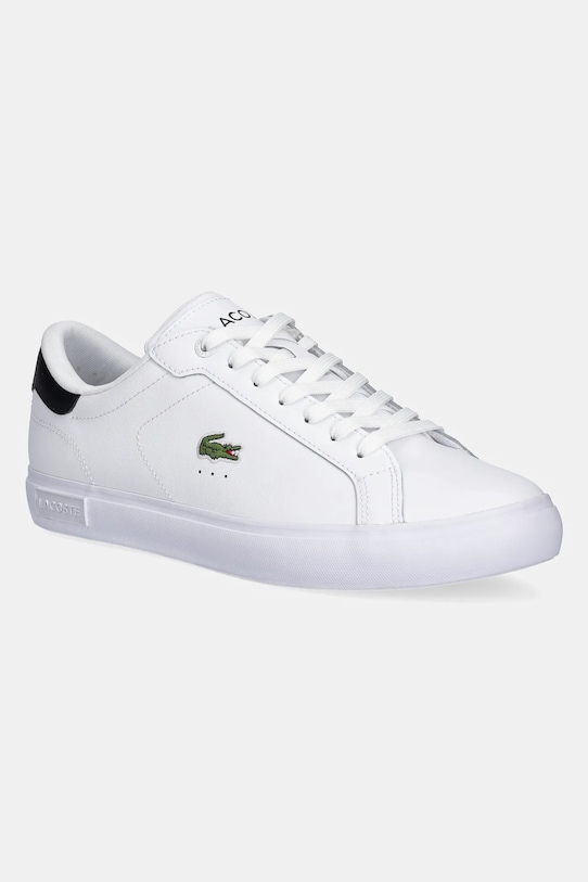 Lacoste sandały skórzane POWERCOURT tekstylny biały 49SMA0081