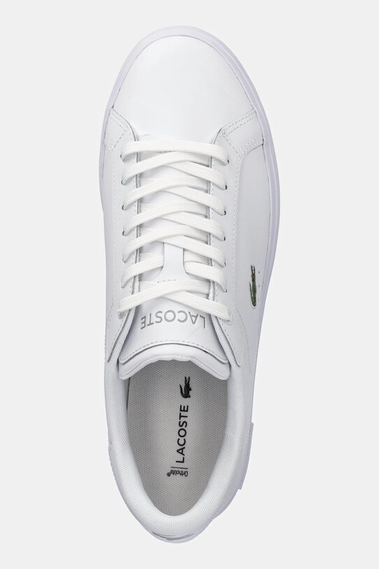 Lacoste sandale de piele POWERCOURT alb 49SMA0081