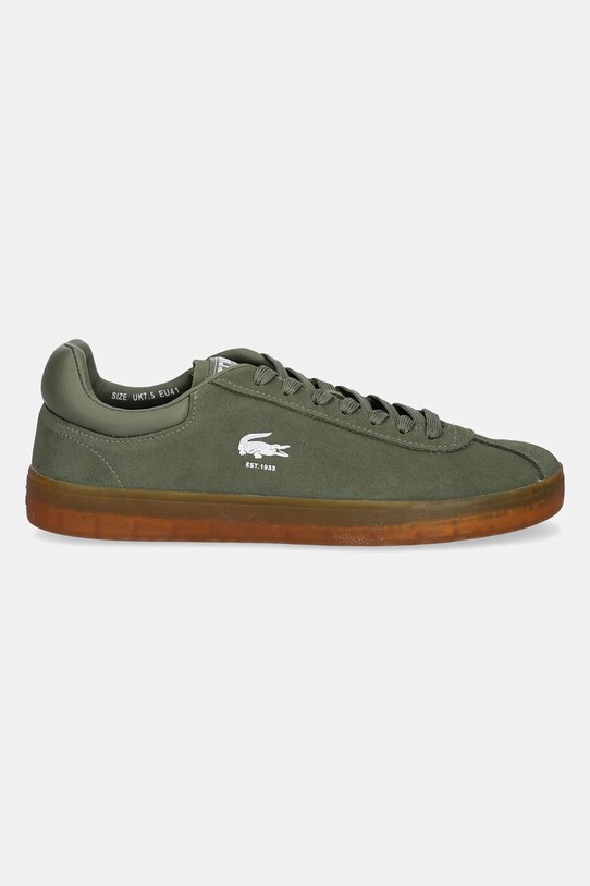 Lacoste sneakersy zamszowe BASESHOT 49SMA0133 zielony SS25