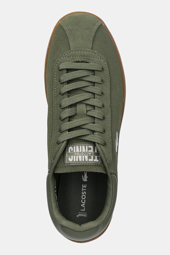 Lacoste sneakersy zamszowe BASESHOT zielony 49SMA0133