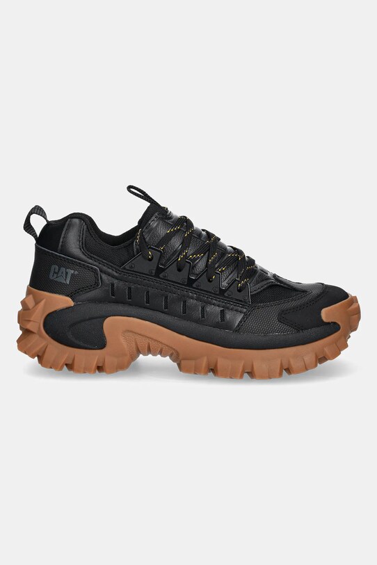 Caterpillar sneakers din piele INTRUDER MET P726242 negru SS25