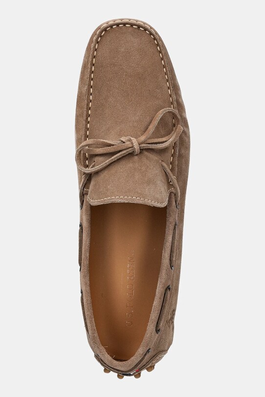 U.S. Polo Assn. mokasyny zamszowe PABLO brązowy PABLO001M.5S1