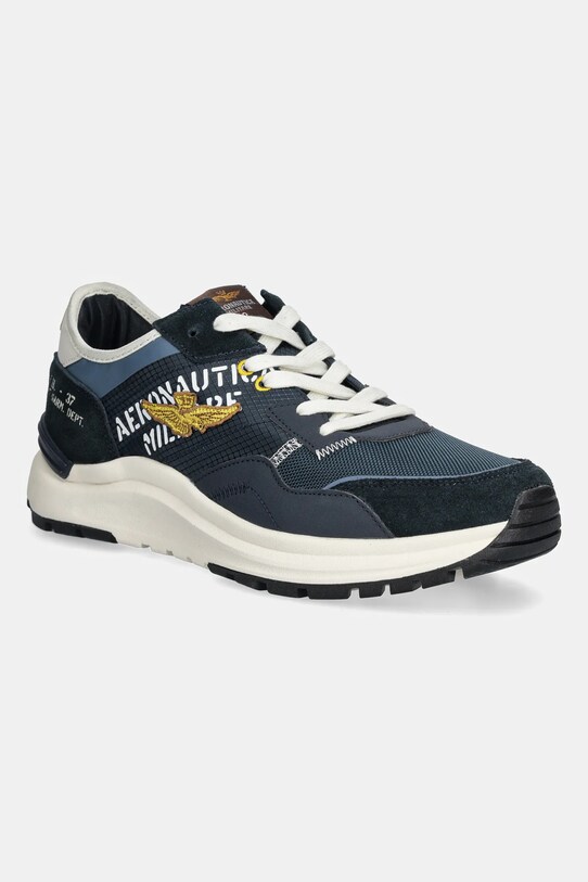 Sneakers boty Aeronautica Militare SC286CT3543 imitace semiše námořnická modř SC286CT3543.08184