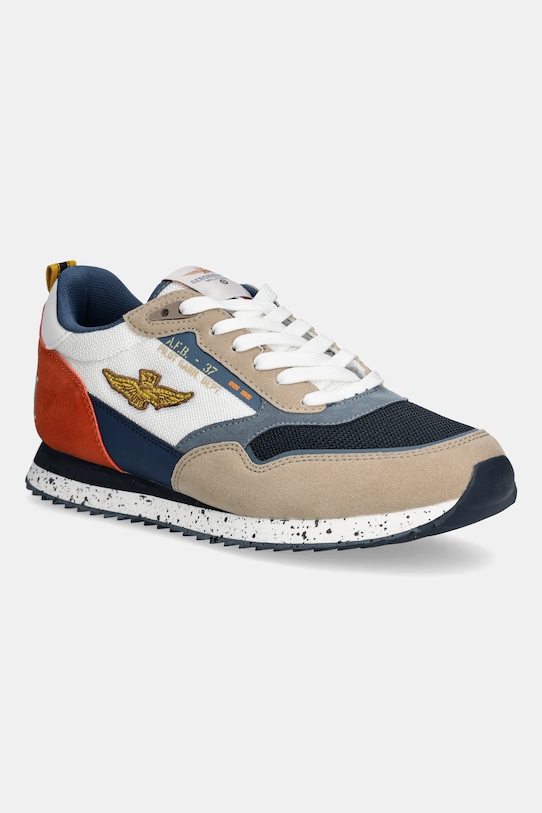 Sneakers boty Aeronautica Militare SC288CT3545 imitace semiše béžová SC288CT3545.94637