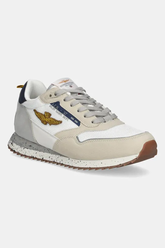 Sneakers boty Aeronautica Militare SC288CT3545 imitace kůže béžová SC288CT3545.94640