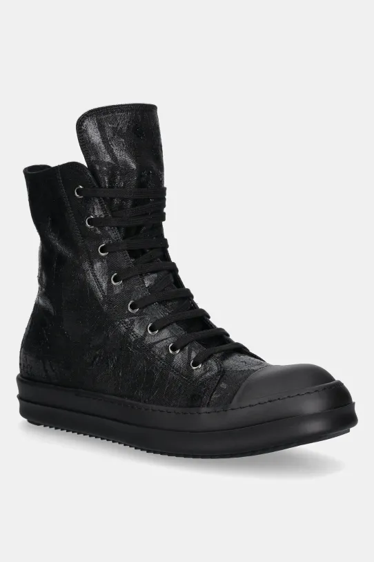 Rick Owens trampki Sneaks tekstylny czarny DU01E3800.BMC