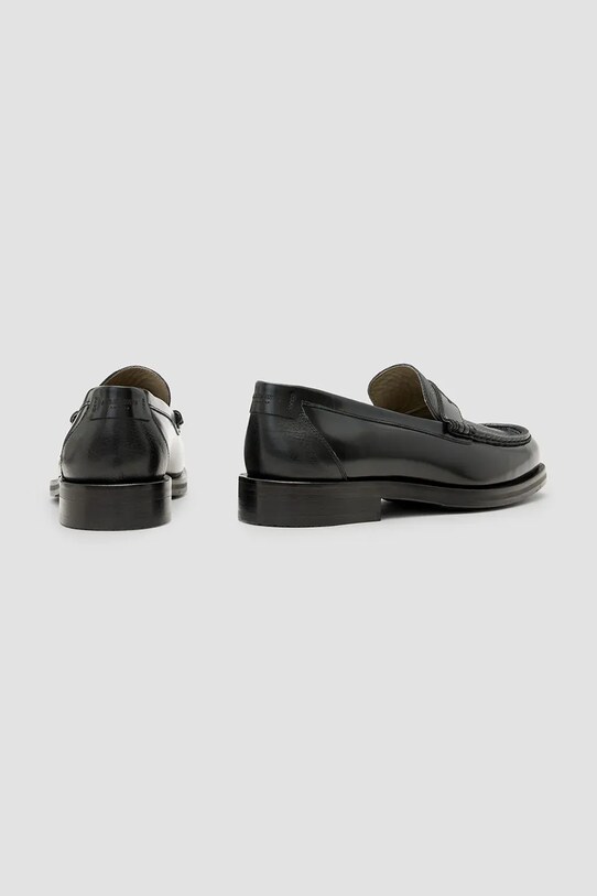 Obuwie AllSaints mokasyny skórzane Bloom Loafer M021FC czarny
