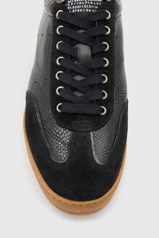 Kožené tenisky AllSaints Leo Low Top M008FC.BLK čierna