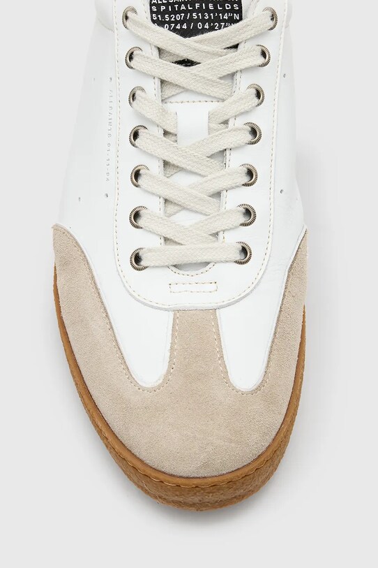 AllSaints sneakers din piele Leo Low Top M008FC alb