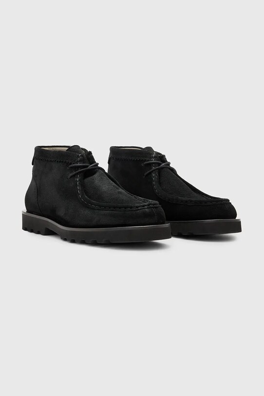 Замшеві кросівки AllSaints Skiff Suede Boot M015FC.BLK чорний SS25