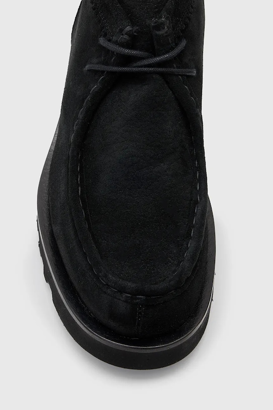 Σουέτ παπούτσια AllSaints Skiff Suede Boot μαύρο M015FC.BLK