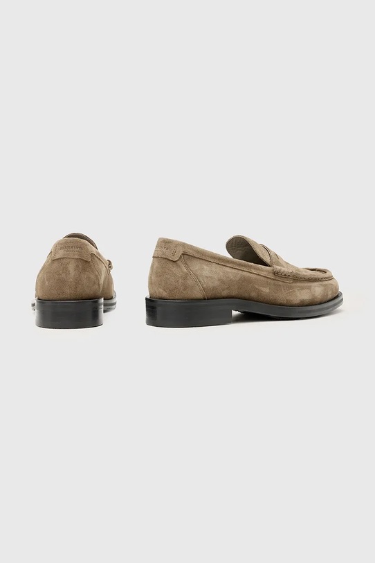 Boty Semišové mokasíny AllSaints Bloom Suede Loafer M022FC hnědá