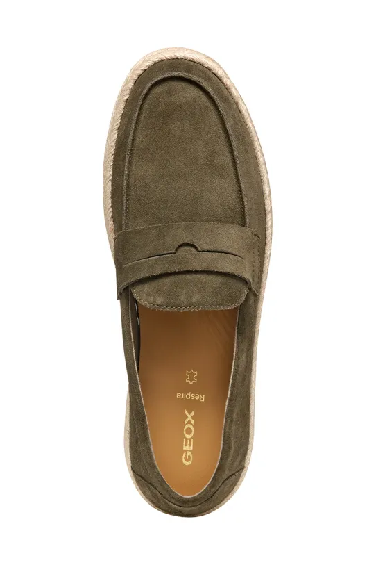 Geox espadrile din piele intoarsa U COSTUNI U55MRA.00022.C3009 maro