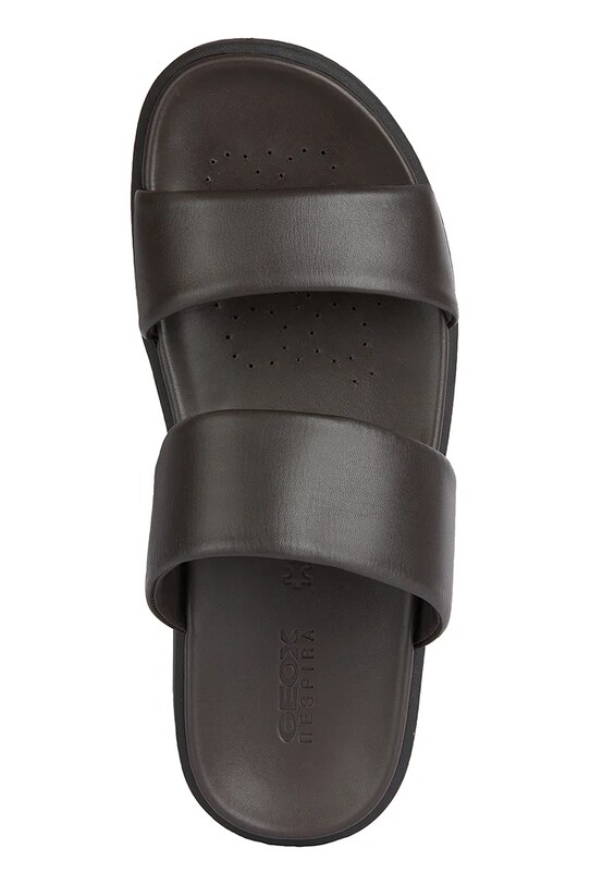 Kožené šľapky Geox U SPHERICA EC6 U45GWA.00085.C6006 hnedá