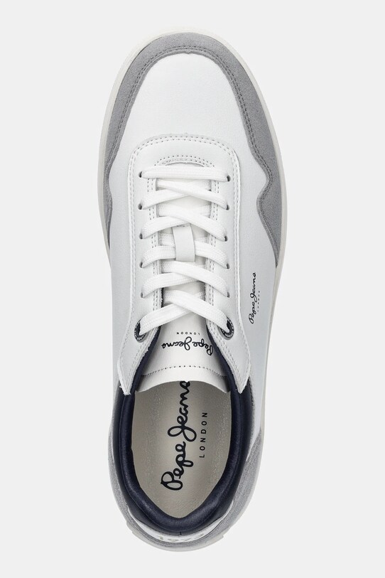 Pepe Jeans sneakersy skórzane CAMDEN COLLAR M biały PMS00046