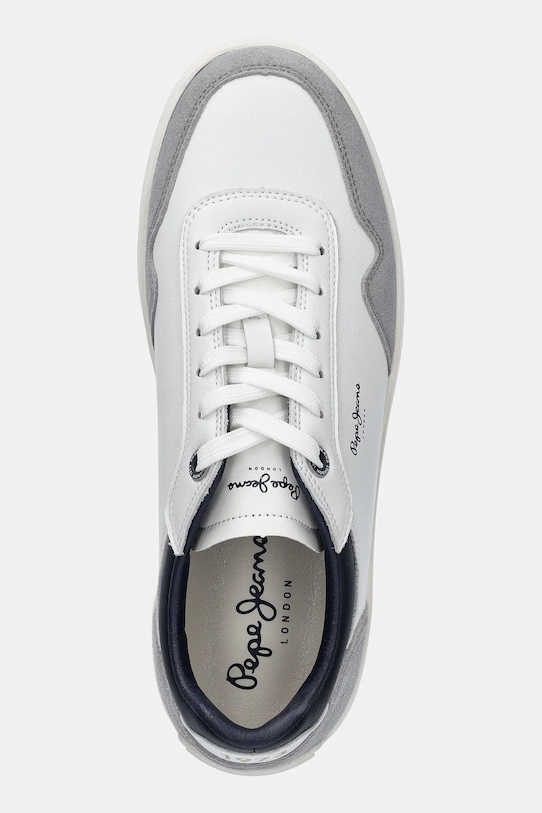 Pepe Jeans bőr sportcipő CAMDEN COLLAR M fehér PMS00046