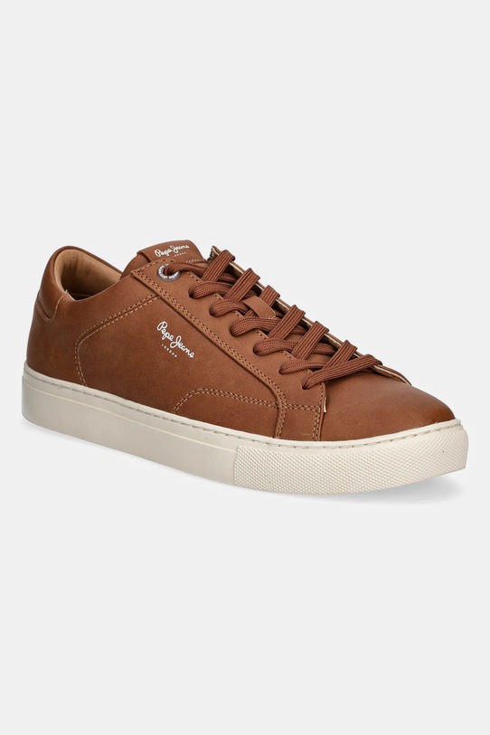 Pepe Jeans sneakers JOE BASIC mic de statură maro PMS00048