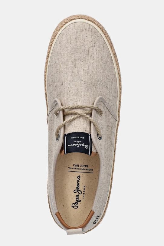 Pepe Jeans espadryle PORT LINEN beżowy PMS10330