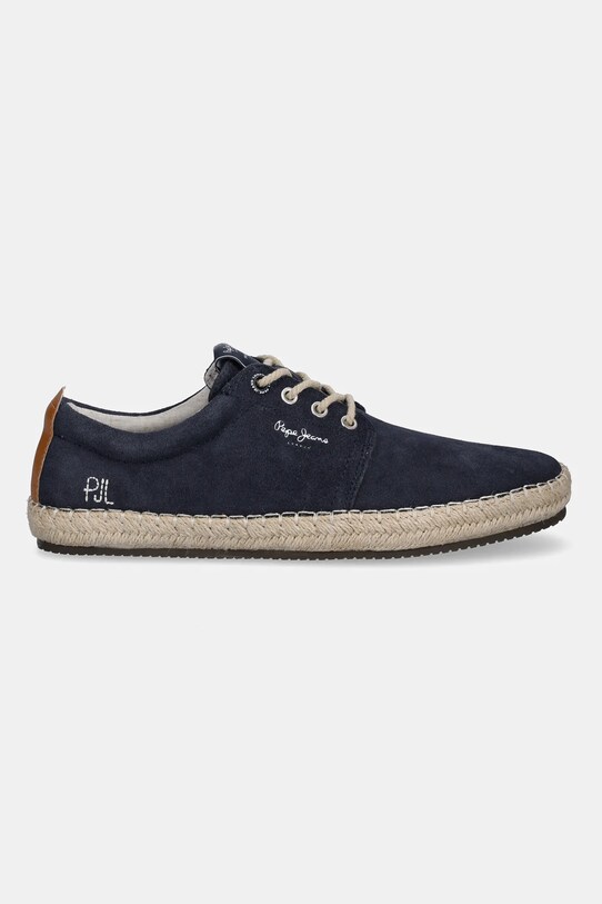 Велурени еспадрили Pepe Jeans TOURIST WEST PMS10336 тъмносин SS25