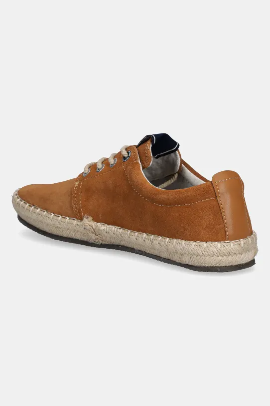 Obuwie Pepe Jeans espadryle zamszowe TOURIST WEST PMS10336 brązowy