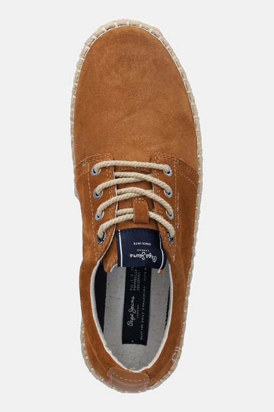 Замшеві еспадрилі Pepe Jeans TOURIST WEST коричневий PMS10336